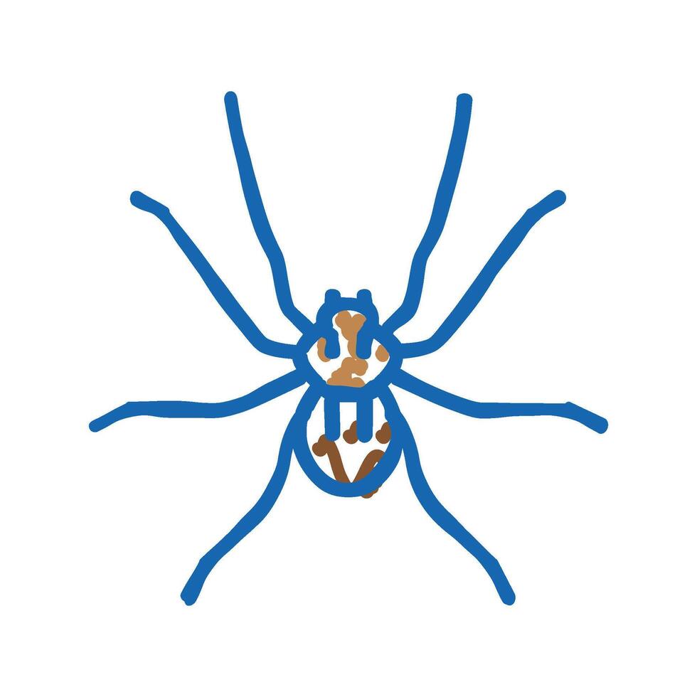 spider insect icon doodle illustration vector
