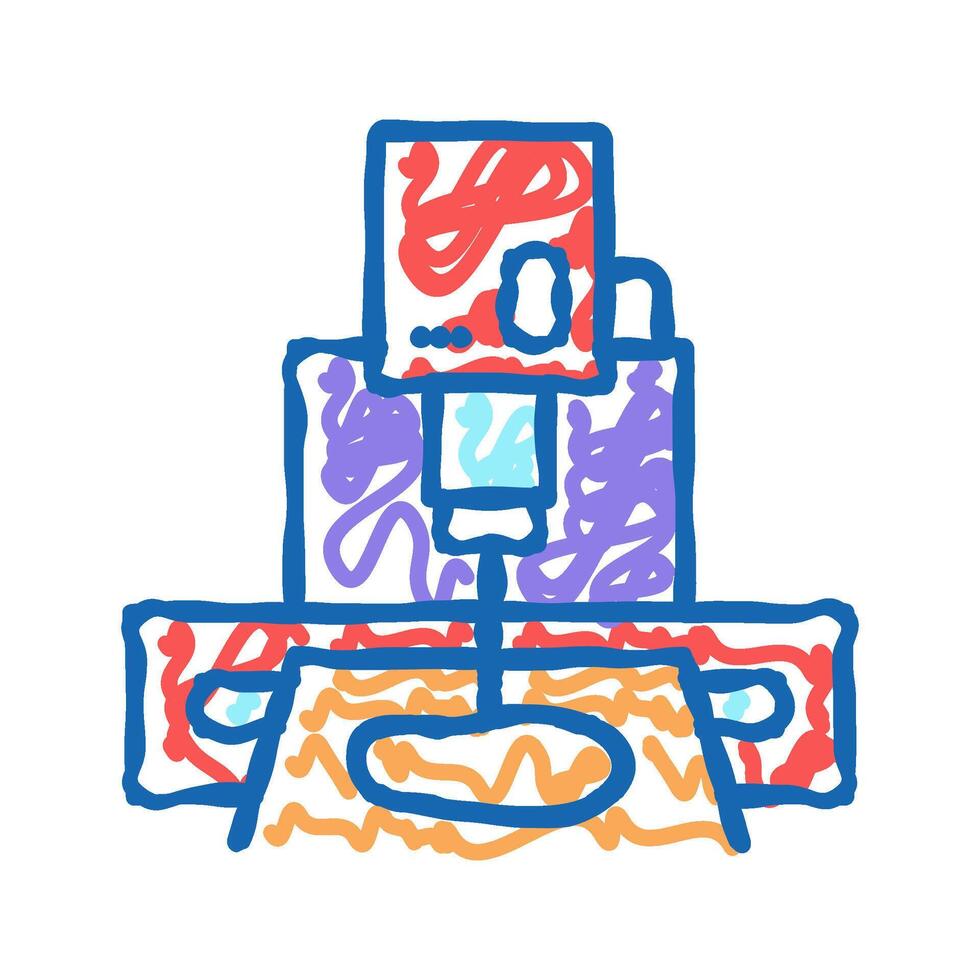 sole cut machine icon doodle illustration vector