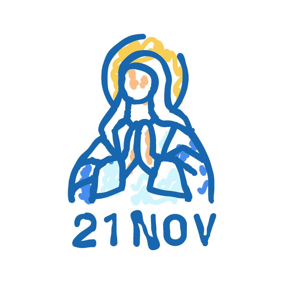 st john the baptist feast catholic holiday icon doodle illustration vector
