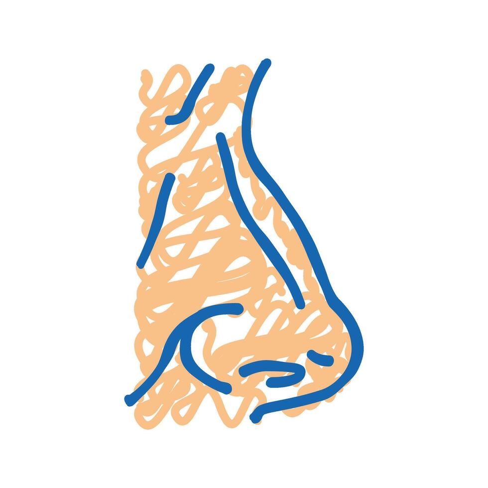 nose face icon doodle illustration vector