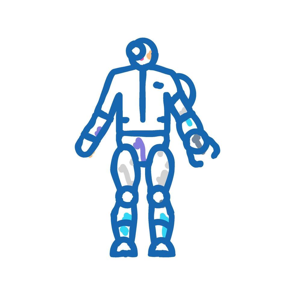 futuristic weapon cyberpunk icon doodle illustration vector