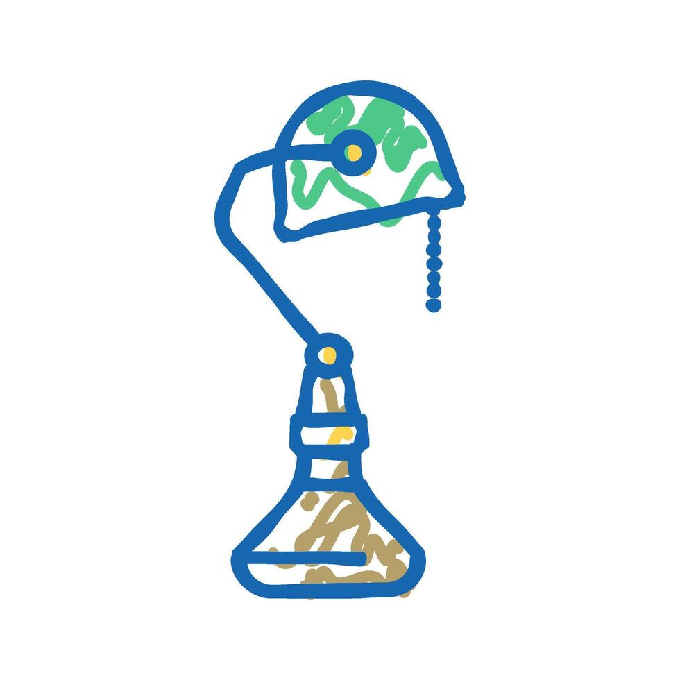 reading table lamp icon doodle illustration vector