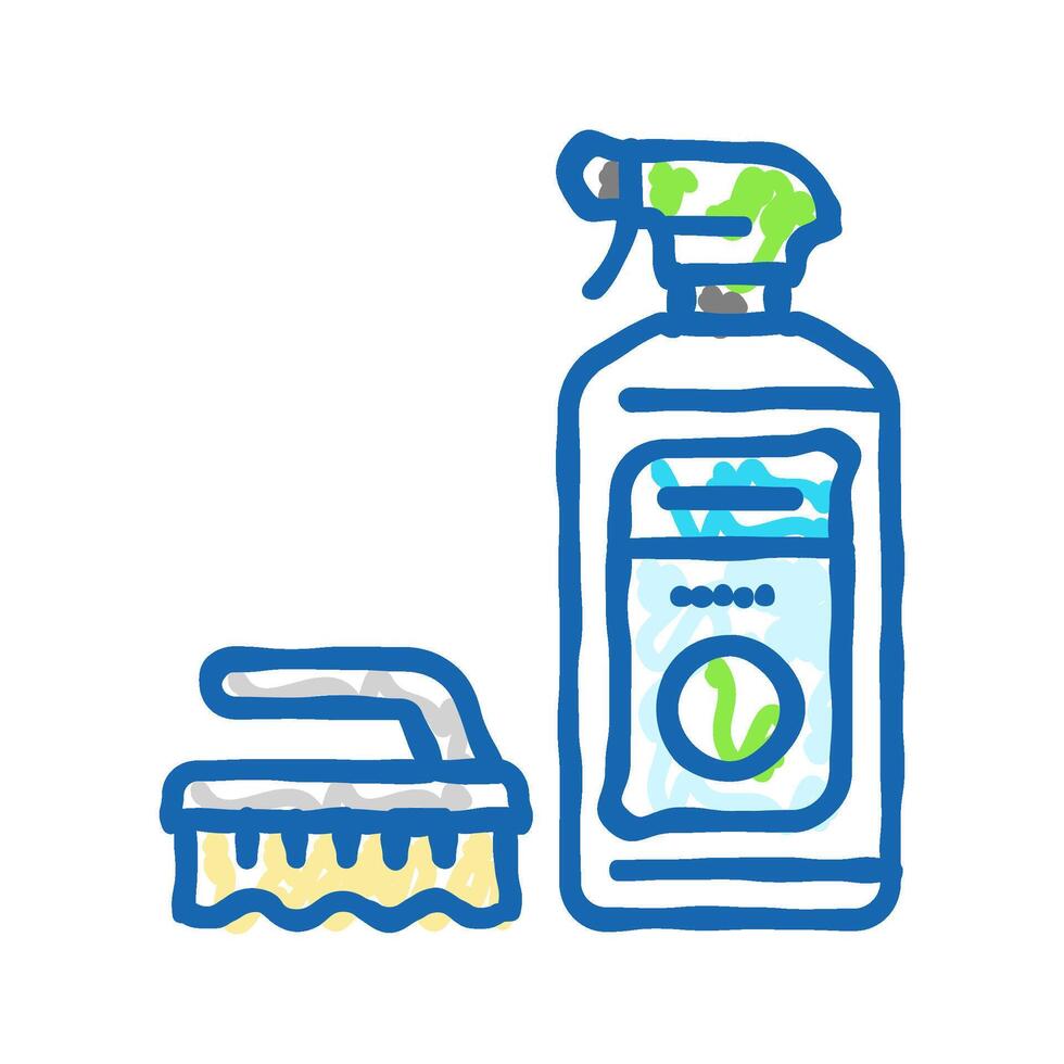 textile cleaning dry icon doodle illustration vector