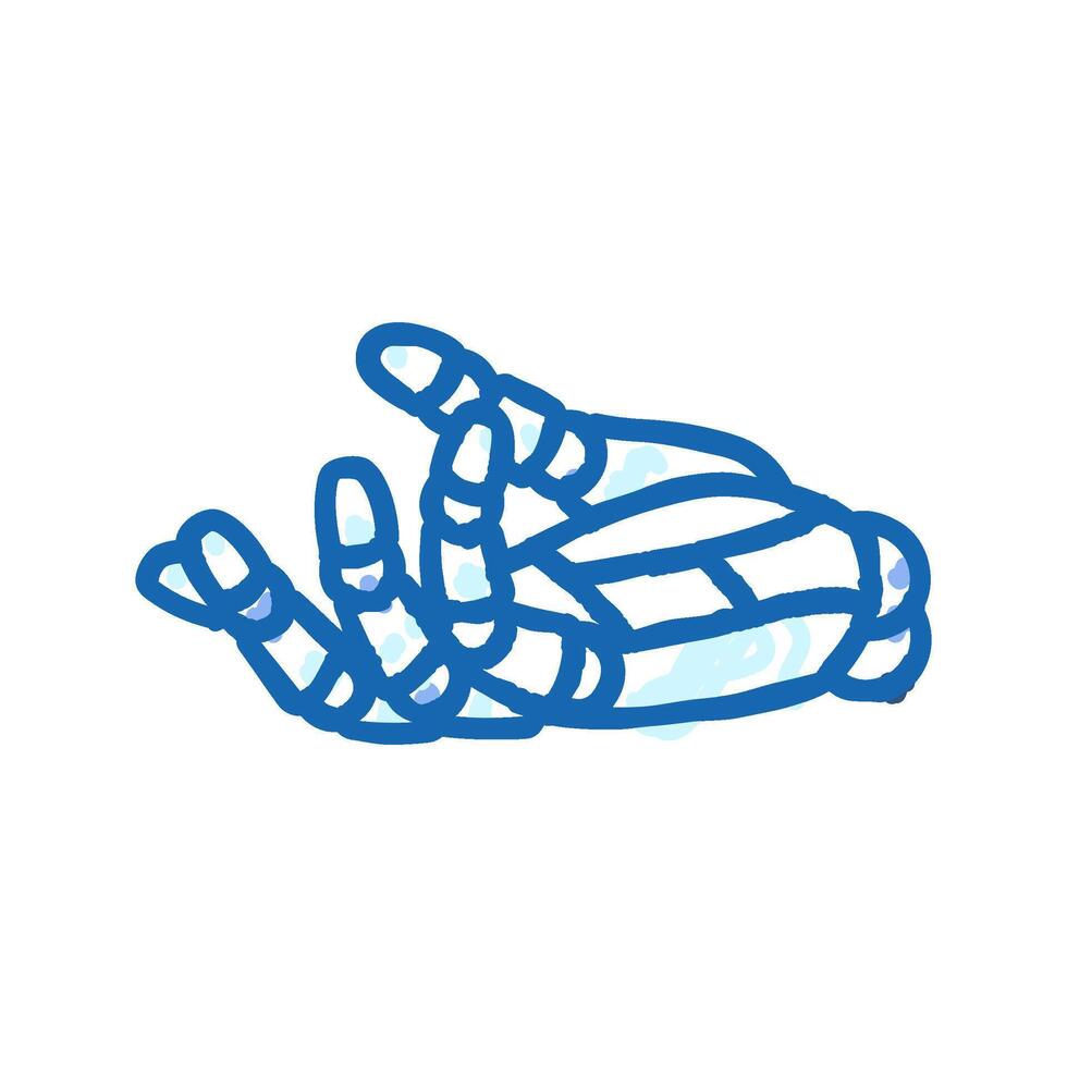give robot hand gesture icon doodle illustration vector