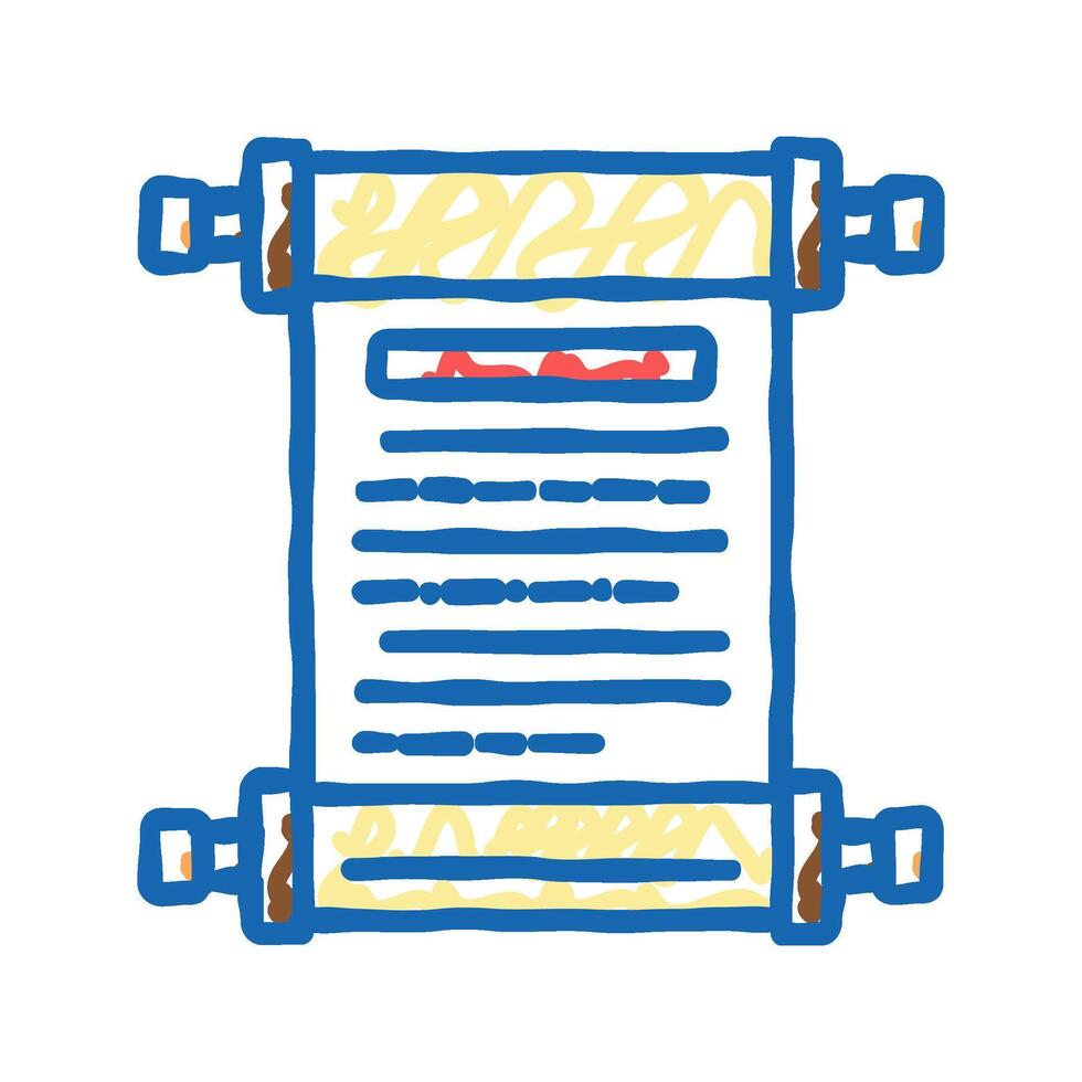 history scroll ancient greece icon doodle illustration vector