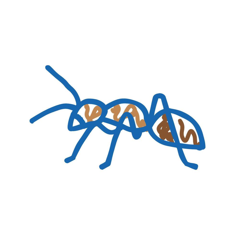 ant insect icon doodle illustration vector
