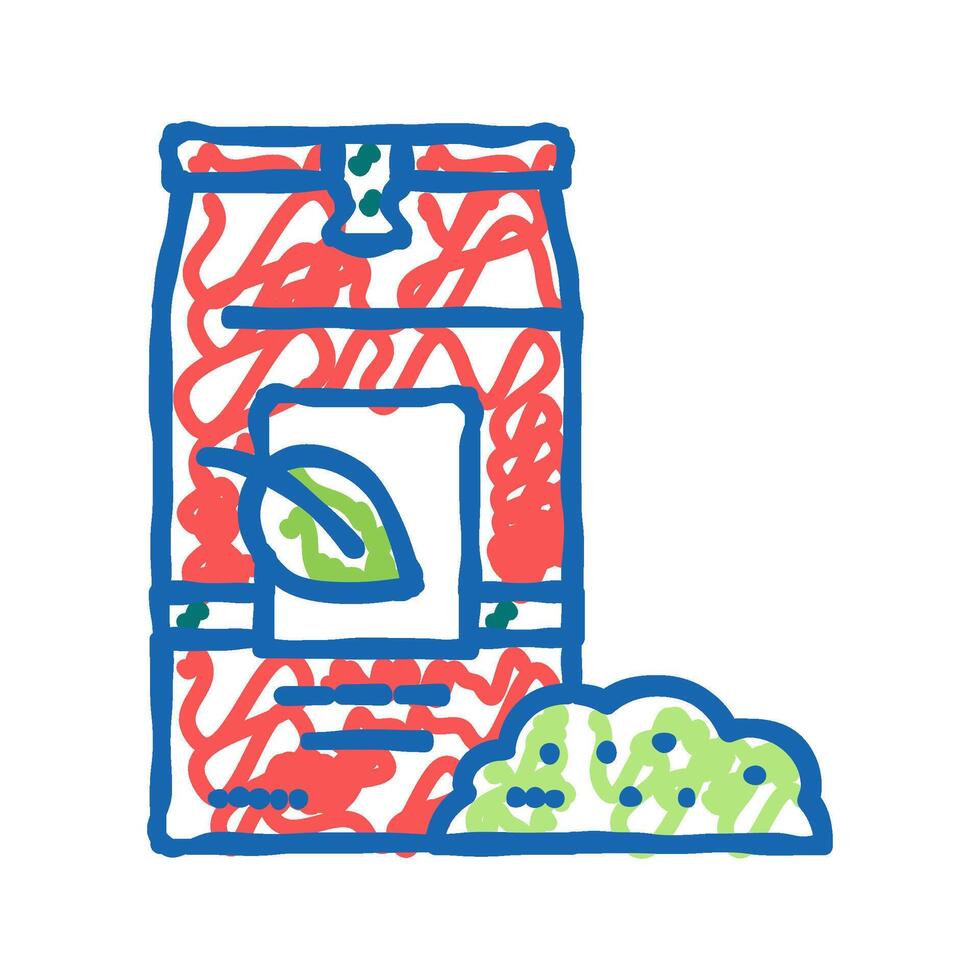 loose tea bag icon doodle illustration vector