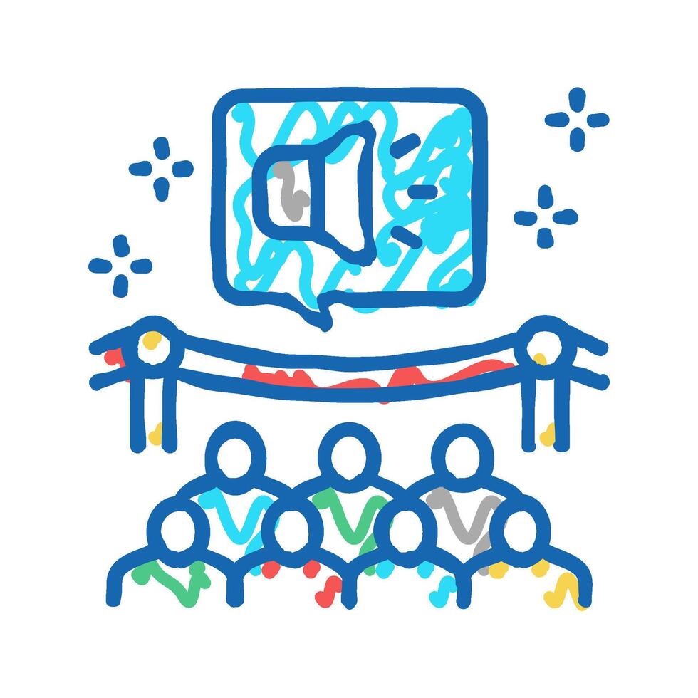 event pr icon doodle illustration vector