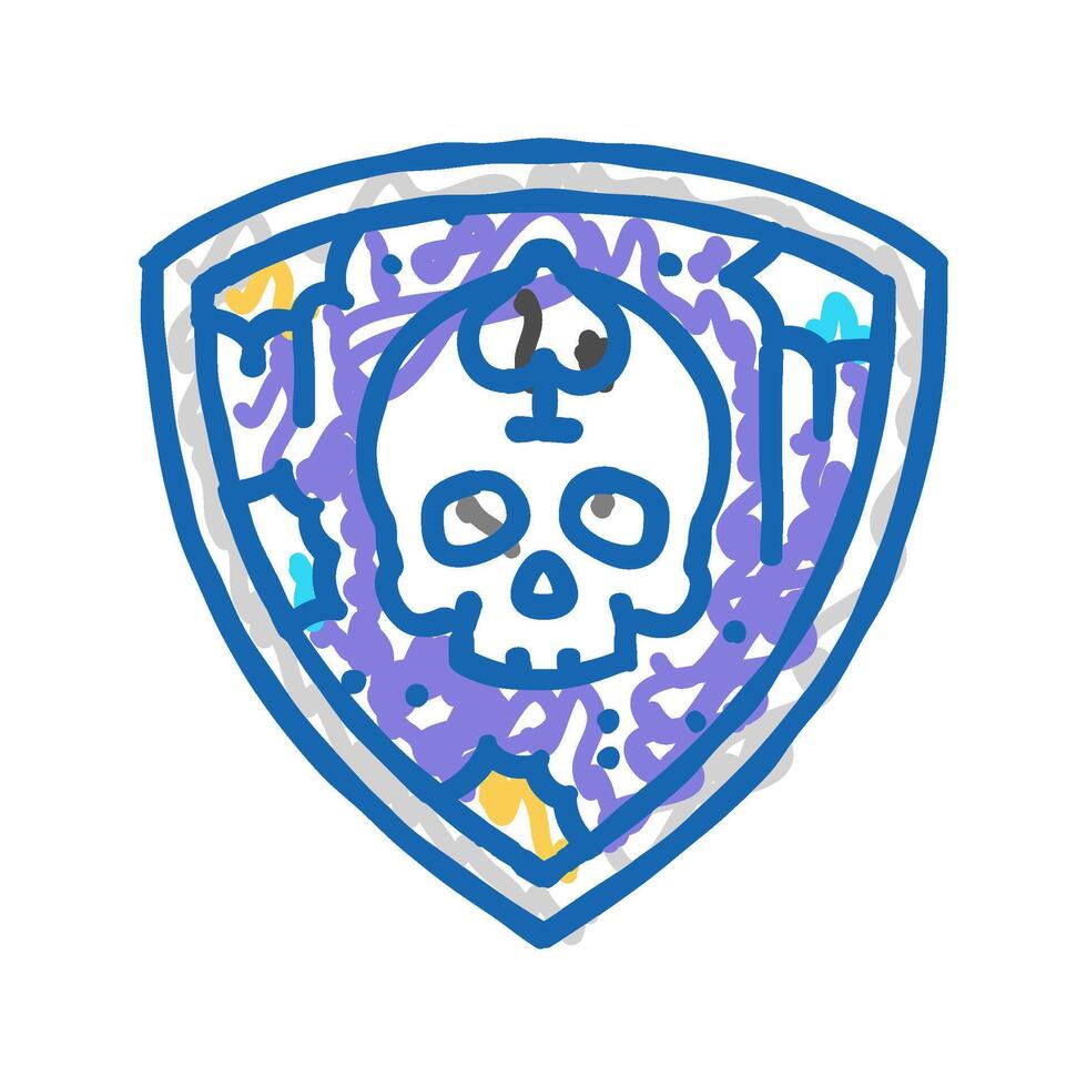 team badge game paintball icon doodle illustration vector