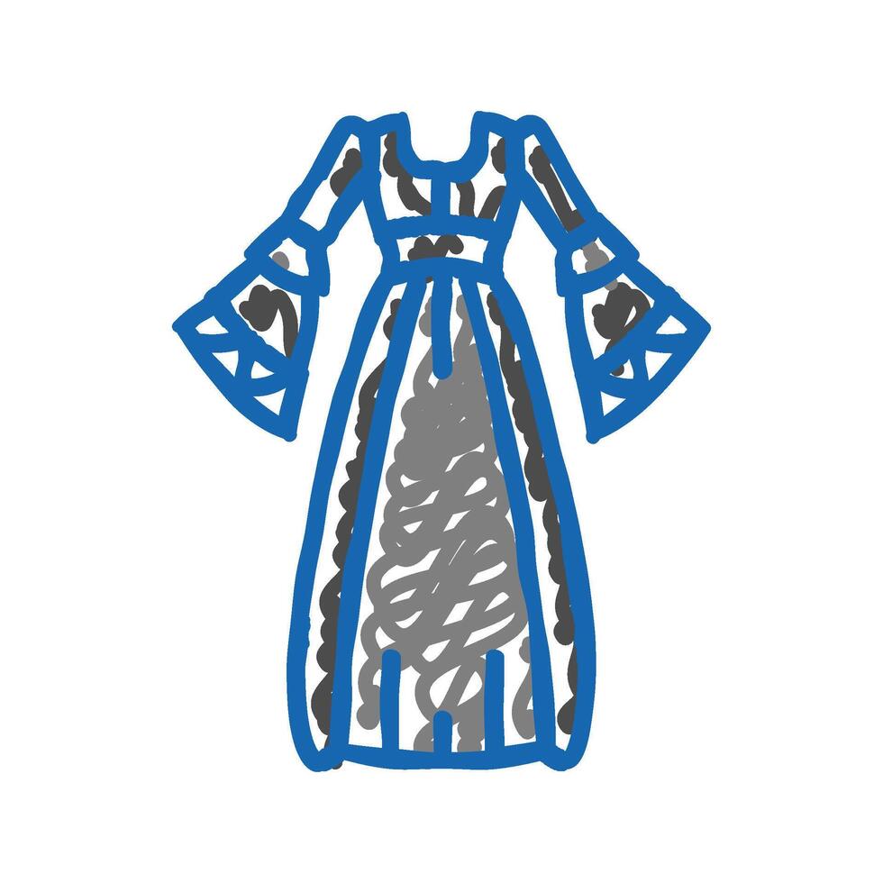 victorian goth subculture icon doodle illustration vector