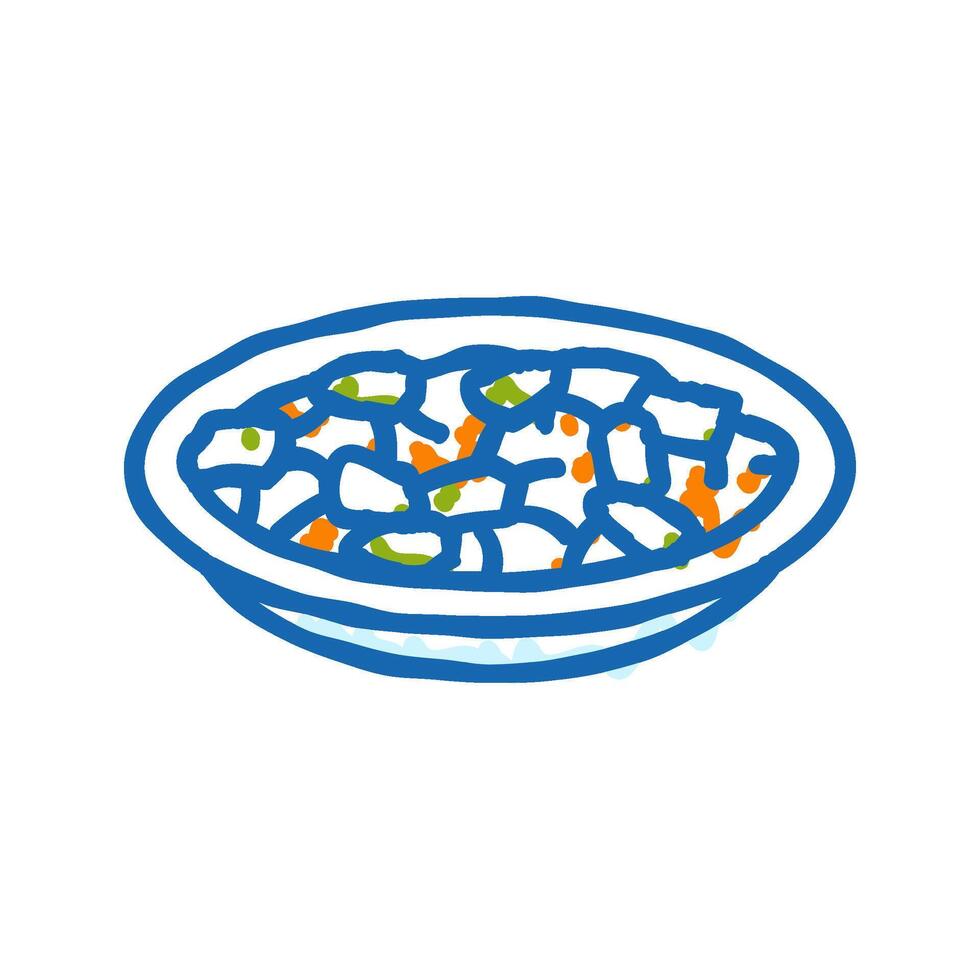 mango lassi indian cuisine icon doodle illustration vector