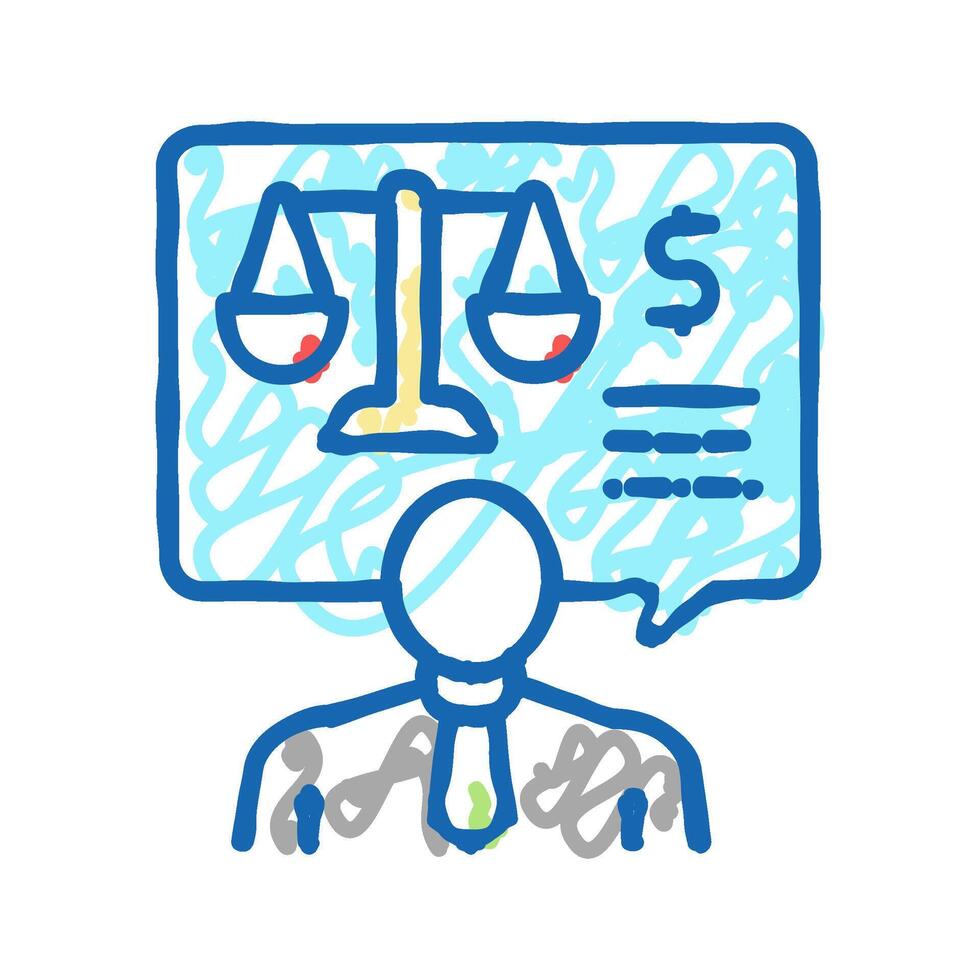 advising clients on foreign exchange legislation icon doodle illustration vector
