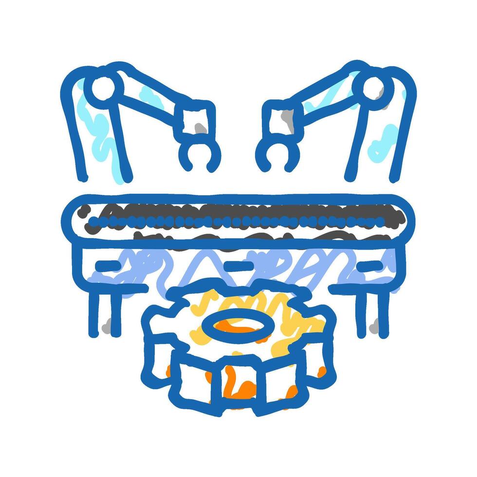 custom manufacturing engineer icon doodle illustration vector