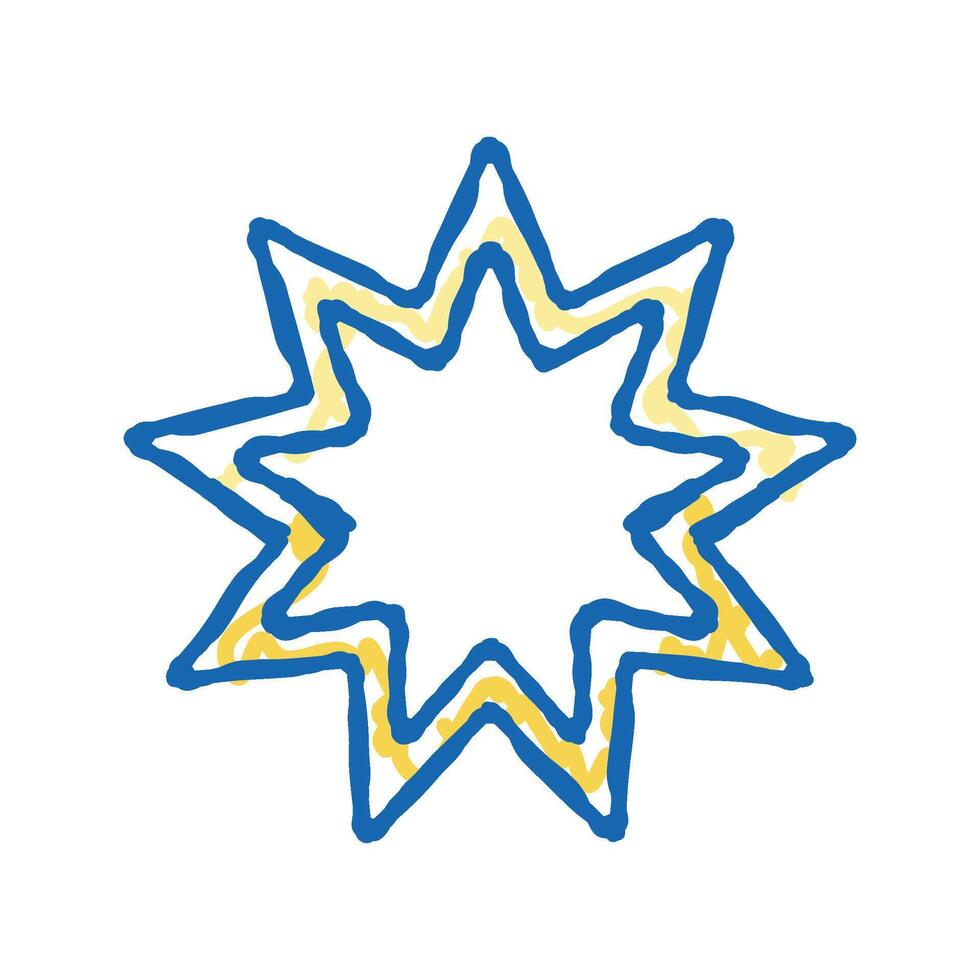 bahai religion icon doodle illustration vector