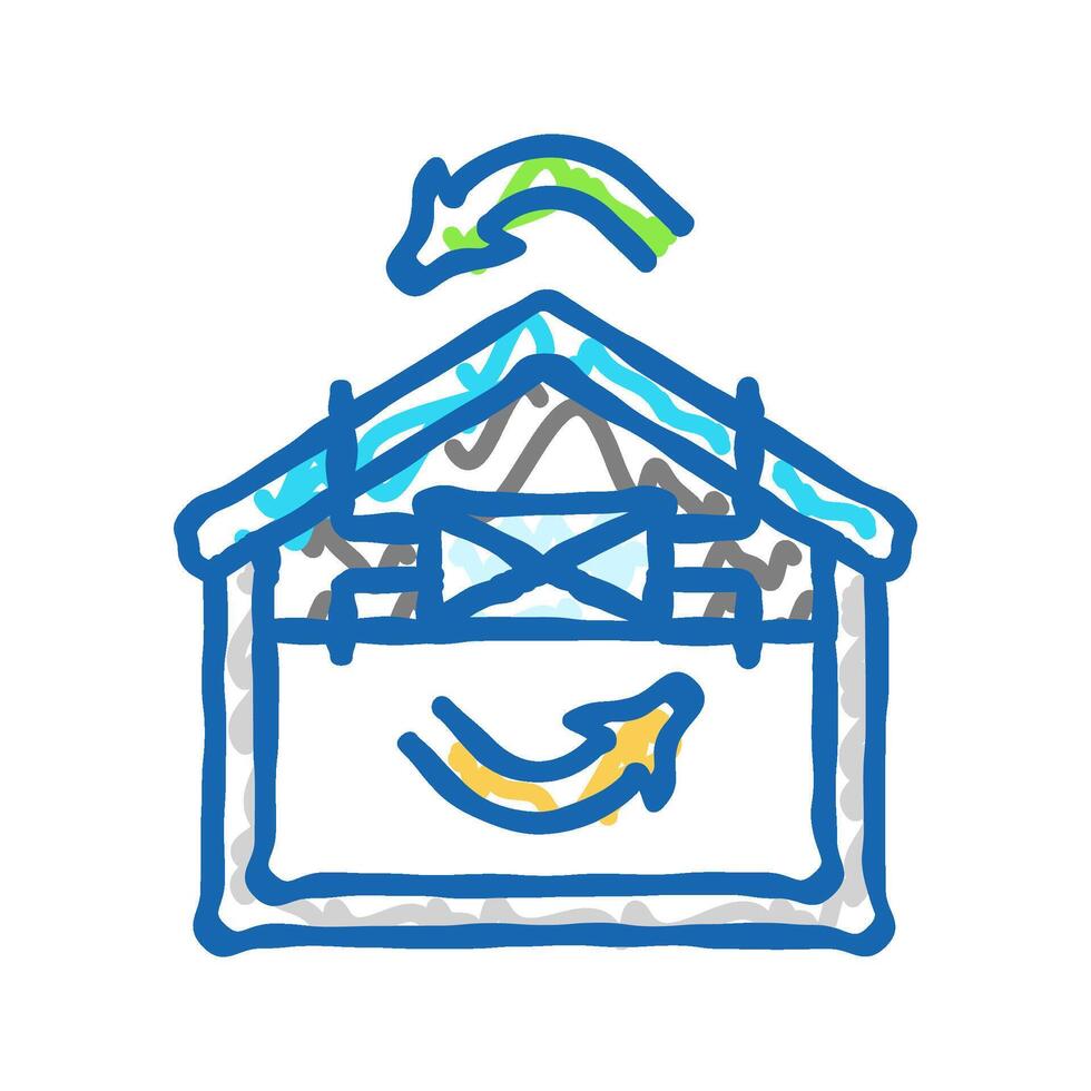 air exchange ventilation icon doodle illustration vector