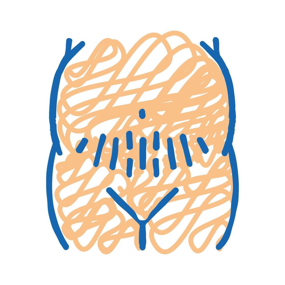 pregnancy stretch marks icon doodle illustration vector