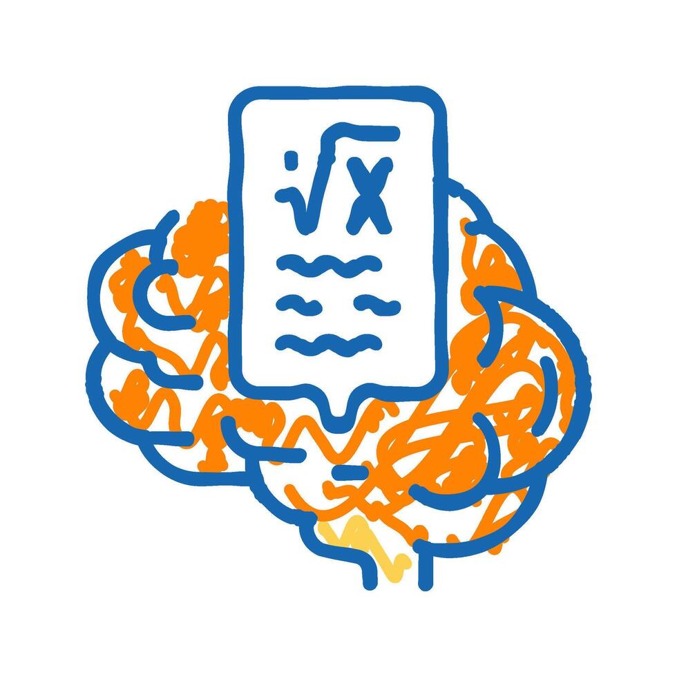 knowledge math science education icon doodle illustration vector