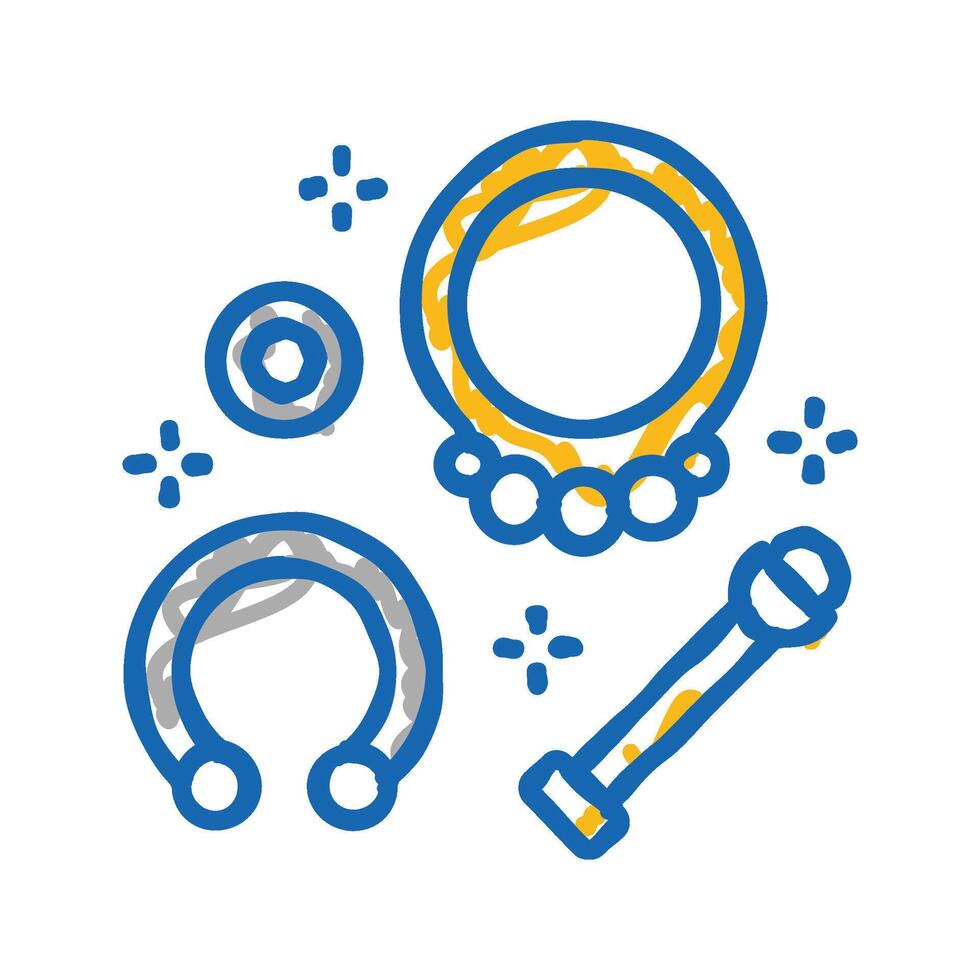 ring piercing icon doodle illustration vector