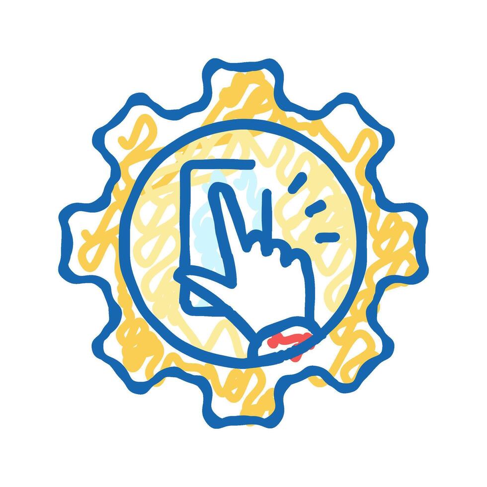 interaction design ux ui icon doodle illustration vector