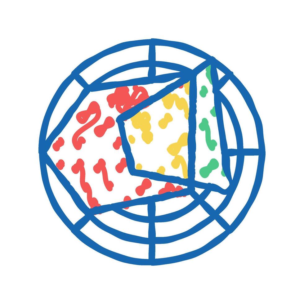 radar chart icon doodle illustration vector