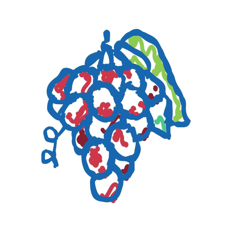 grape juice berry icon doodle illustration vector