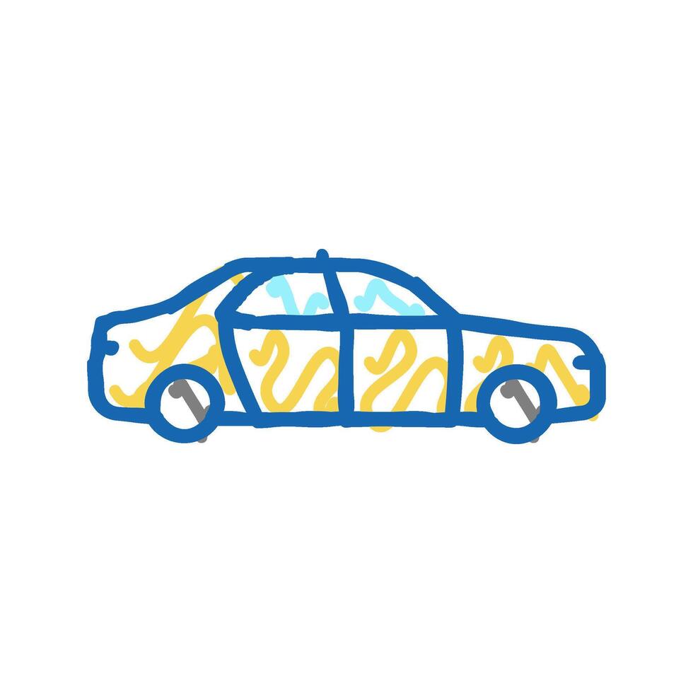 taxi transport icon doodle illustration vector