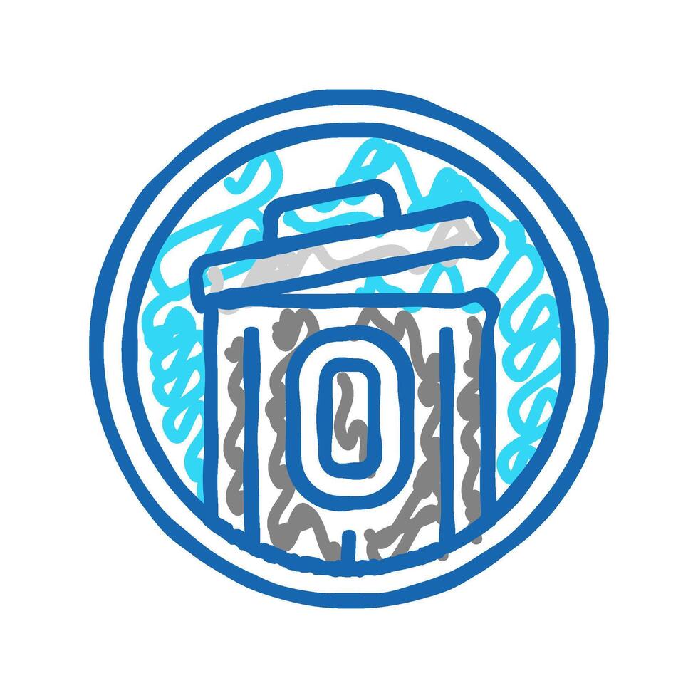 zero waste sorting icon doodle illustration vector