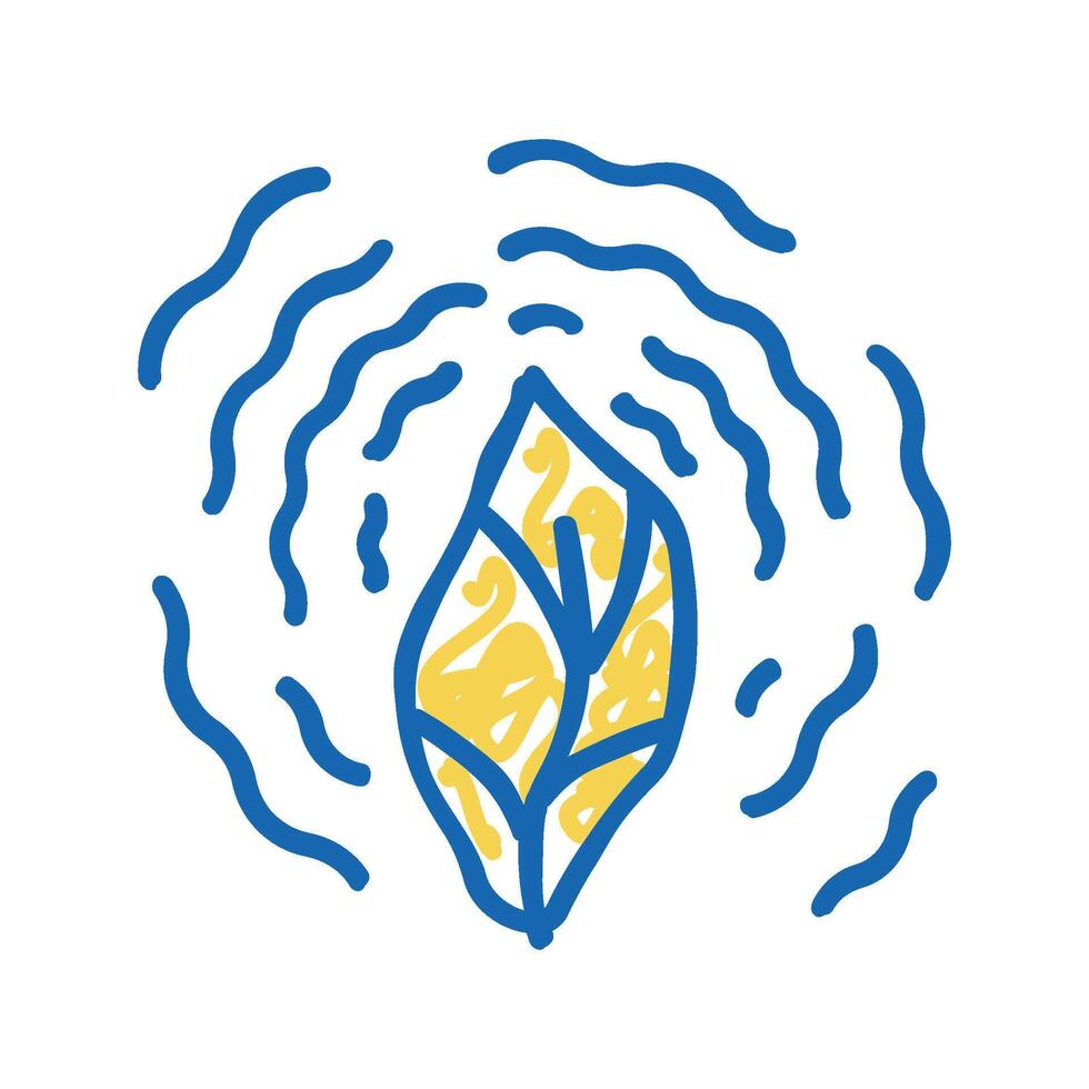 dry leaf phytotherapy icon doodle illustration vector