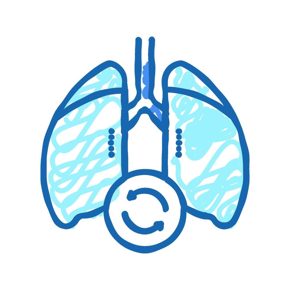 lungs transplant icon doodle illustration vector
