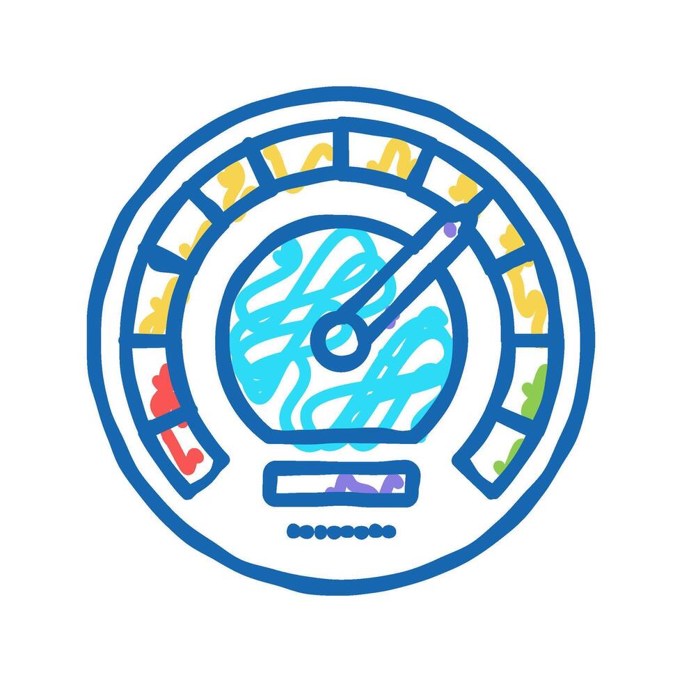 speed optimize icon doodle illustration vector