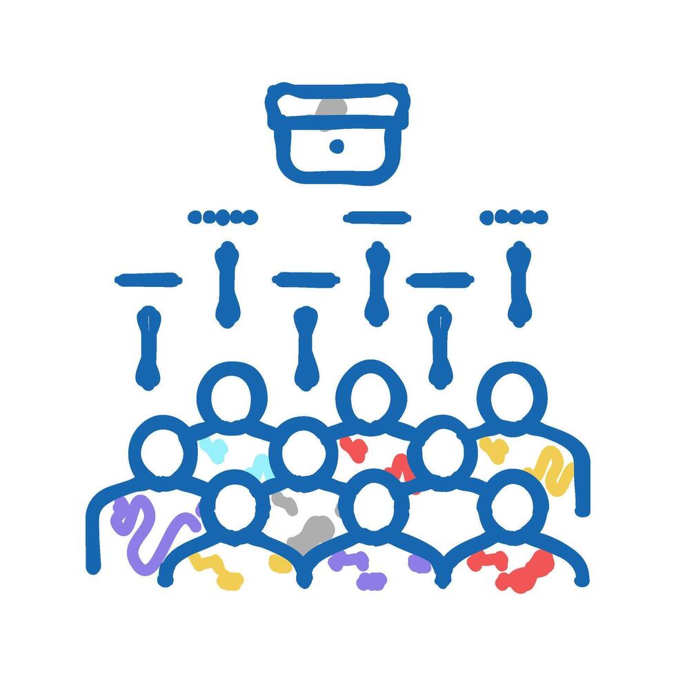 people identification technology icon doodle illustration vector