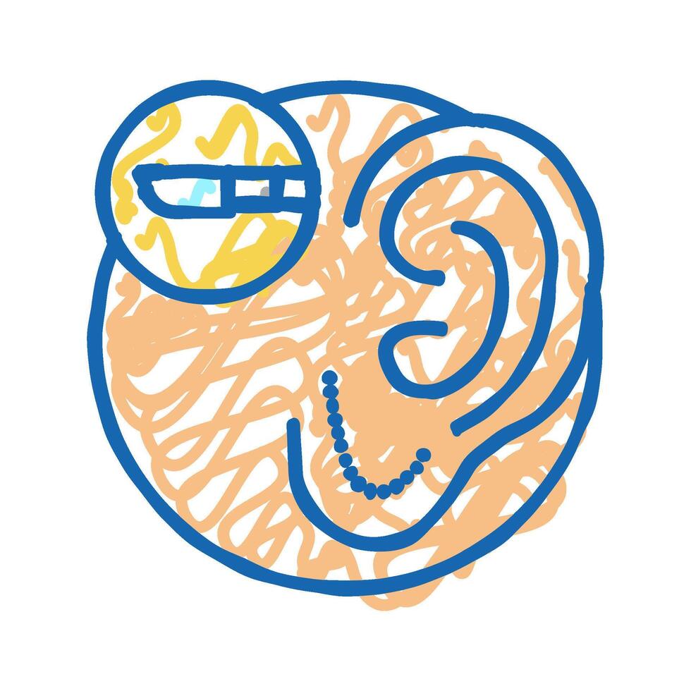 ear surgery icon doodle illustration vector