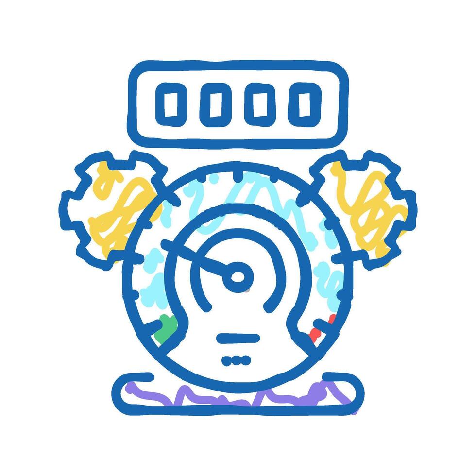 mileage rollback icon doodle illustration vector