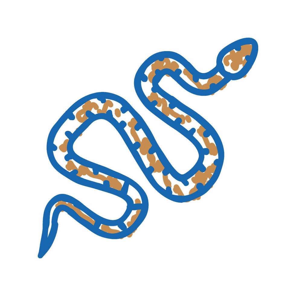snake in zoo icon doodle illustration vector