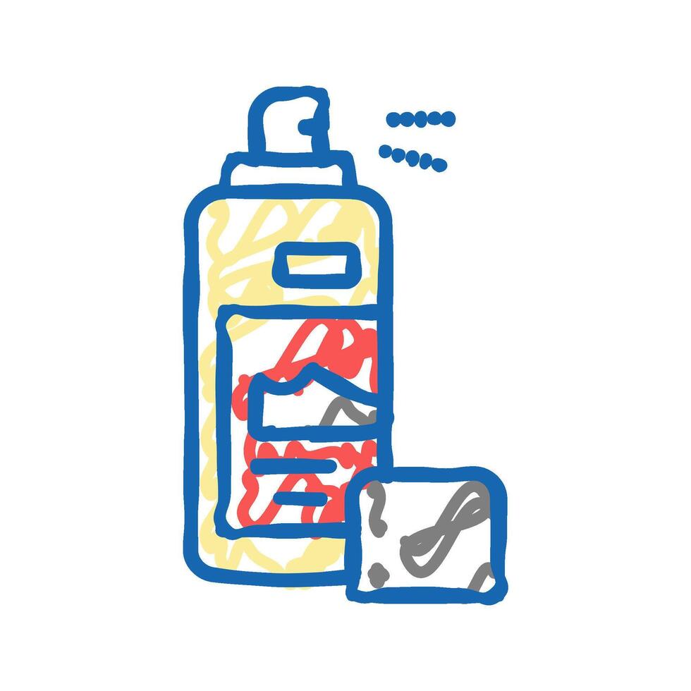 paint sprayer shoe care icon doodle illustration vector