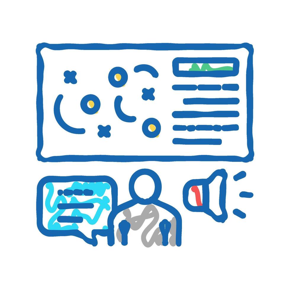 pr strategy icon doodle illustration vector
