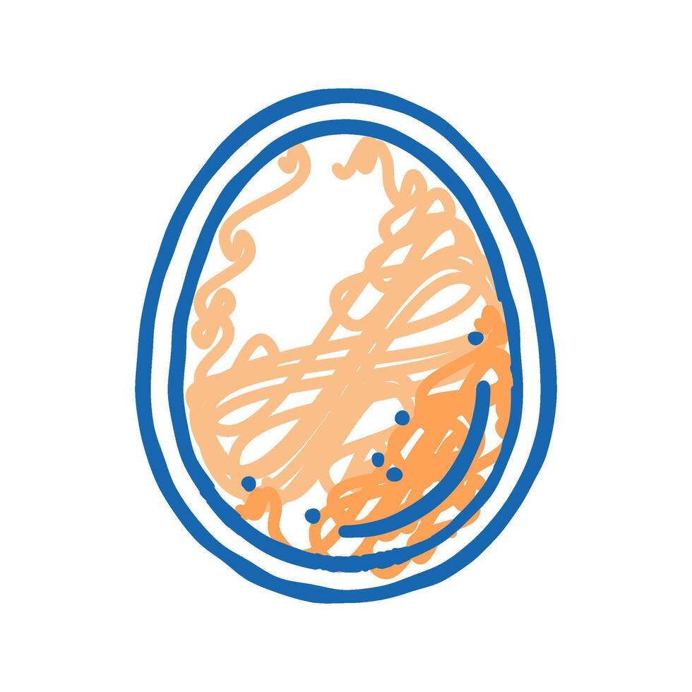 eggs allergen free product food icon doodle illustration vector
