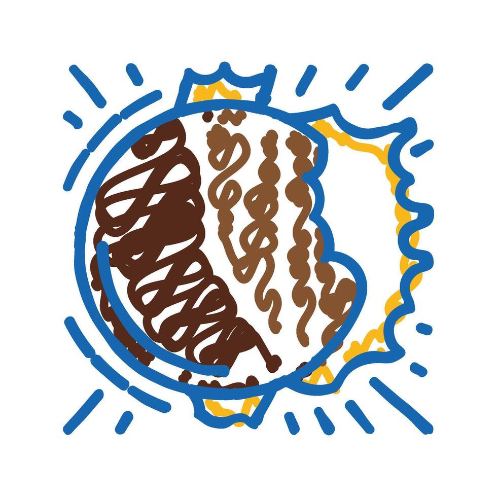 solar eclipse weather natural phenomena icon doodle illustration vector