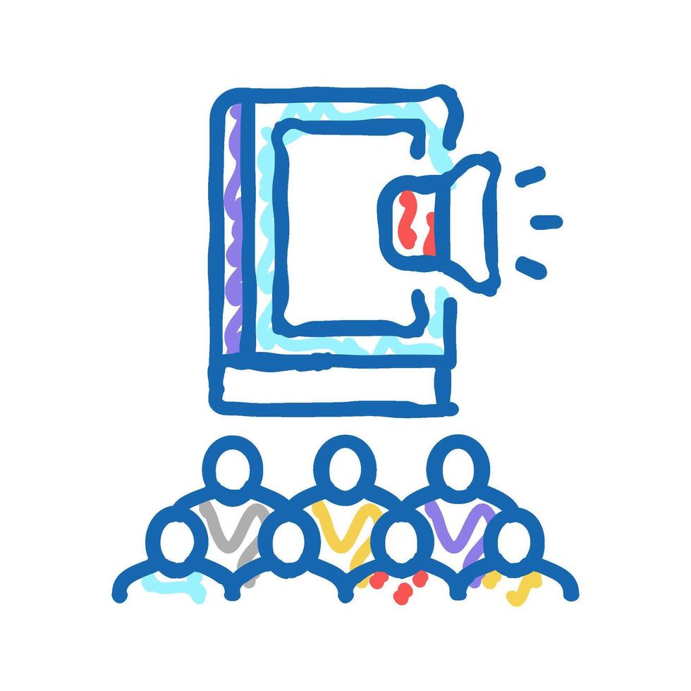 class reading education book icon doodle illustration vector