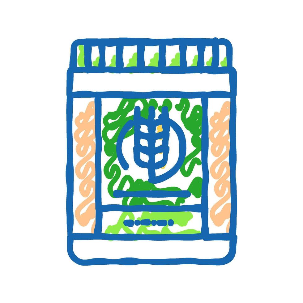 grass juice barley icon doodle illustration vector
