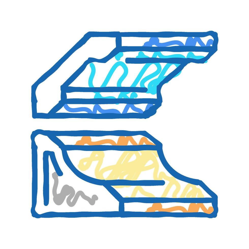 skirting corner icon doodle illustration vector
