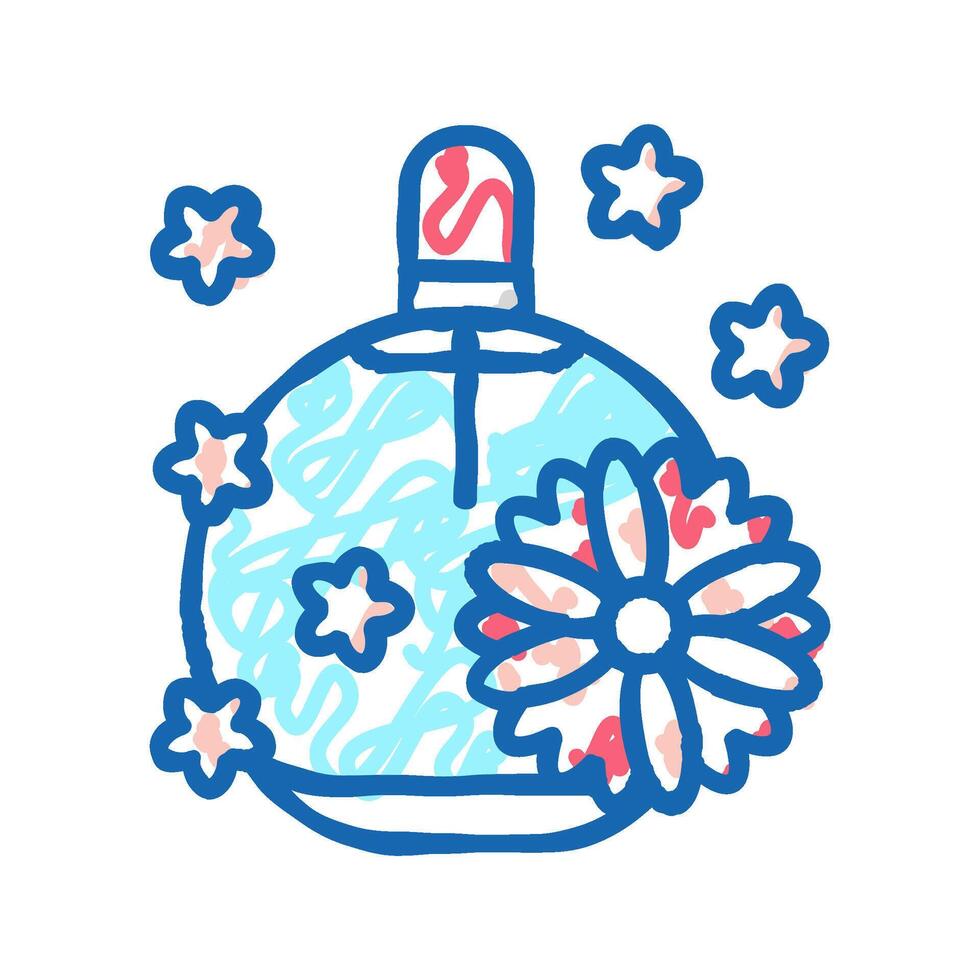 floral notes perfume icon doodle illustration vector