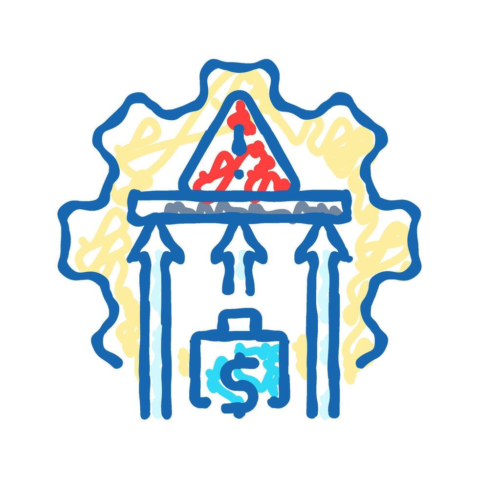 spending limits budget planning icon doodle illustration vector
