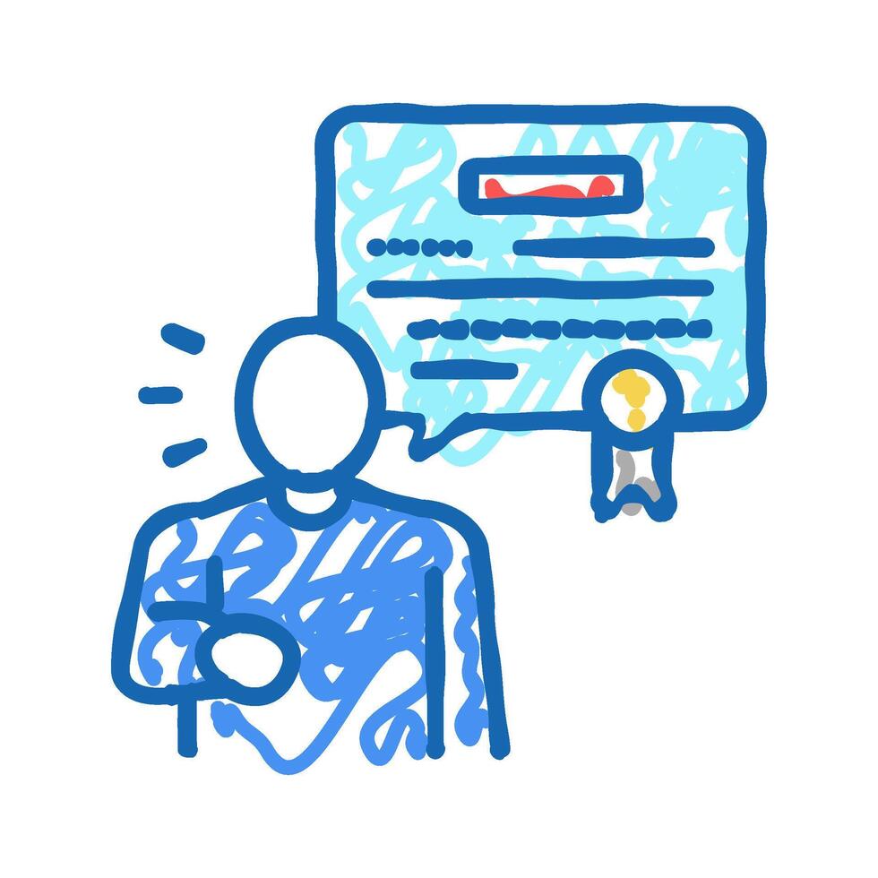 judgment expert icon doodle illustration vector