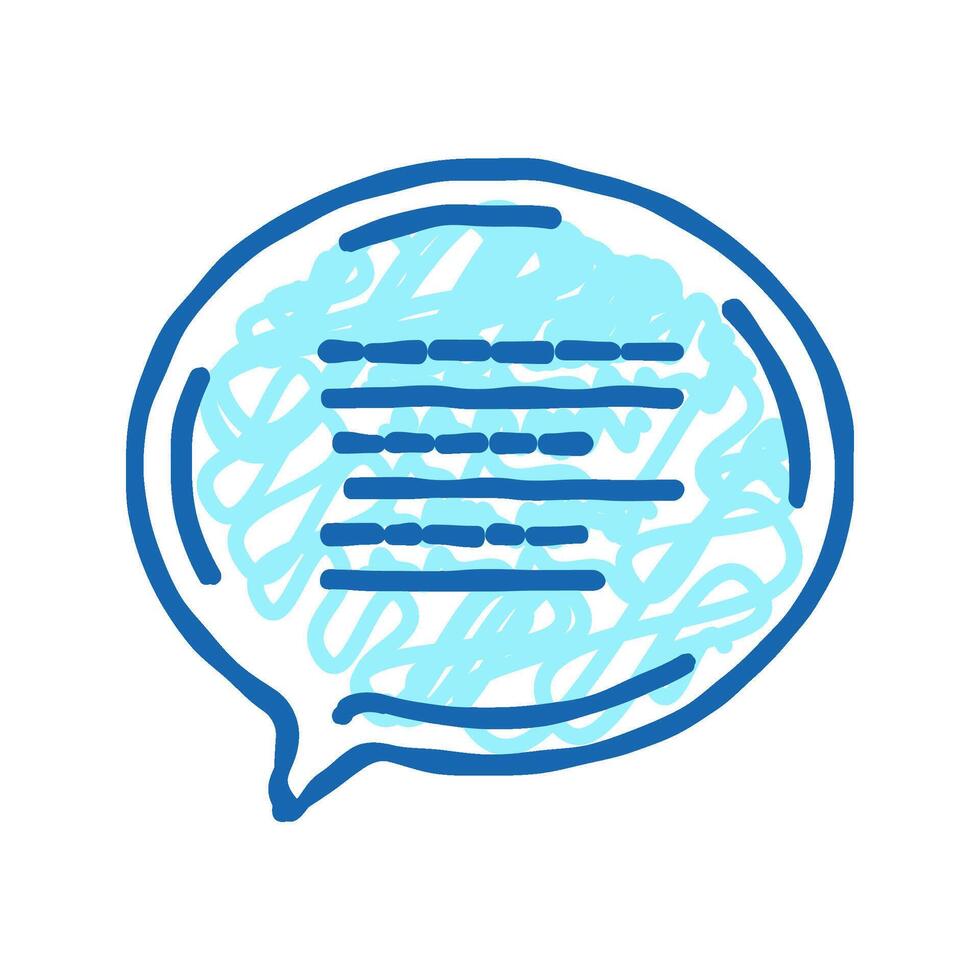 speech bubble testimonial icon doodle illustration vector