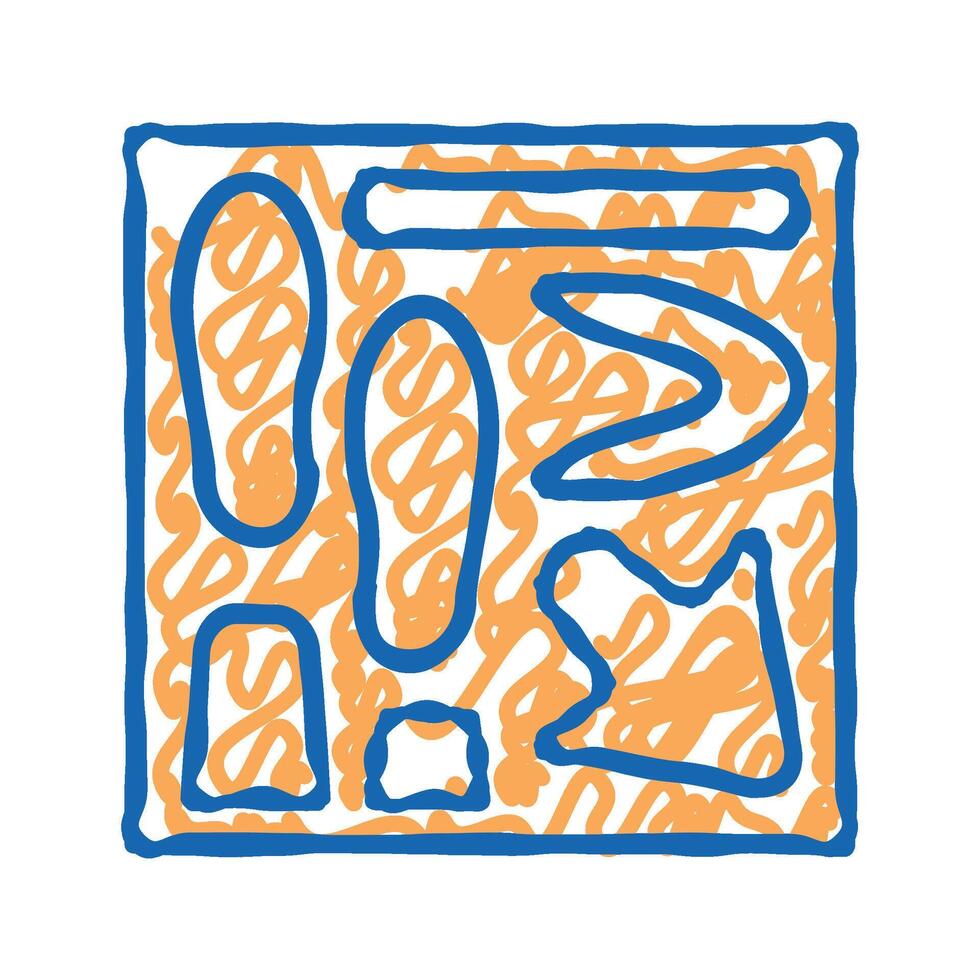 shoe making model icon doodle illustration vector