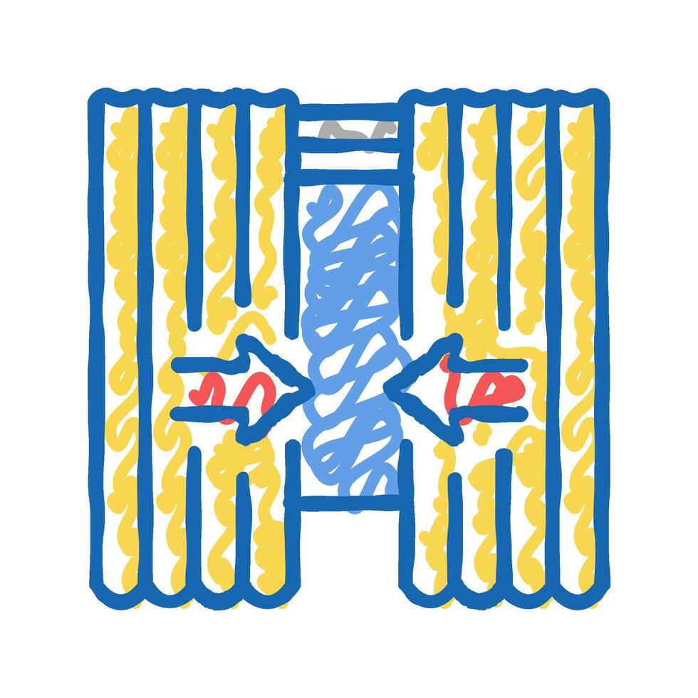 curtains control smart home icon doodle illustration vector