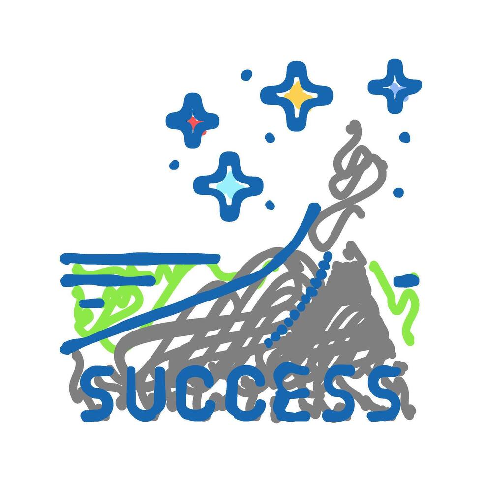 success road motivation icon doodle illustration vector