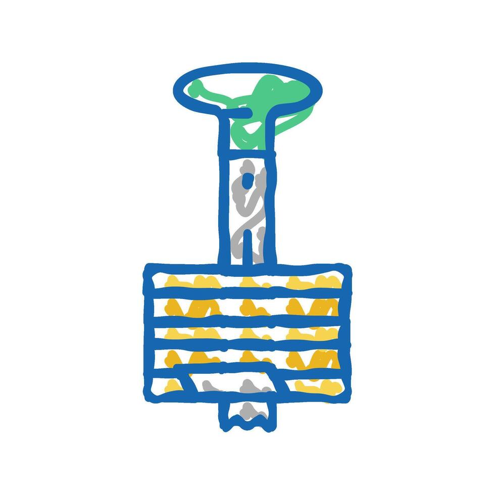 cutter slicer pineapple icon doodle illustration vector