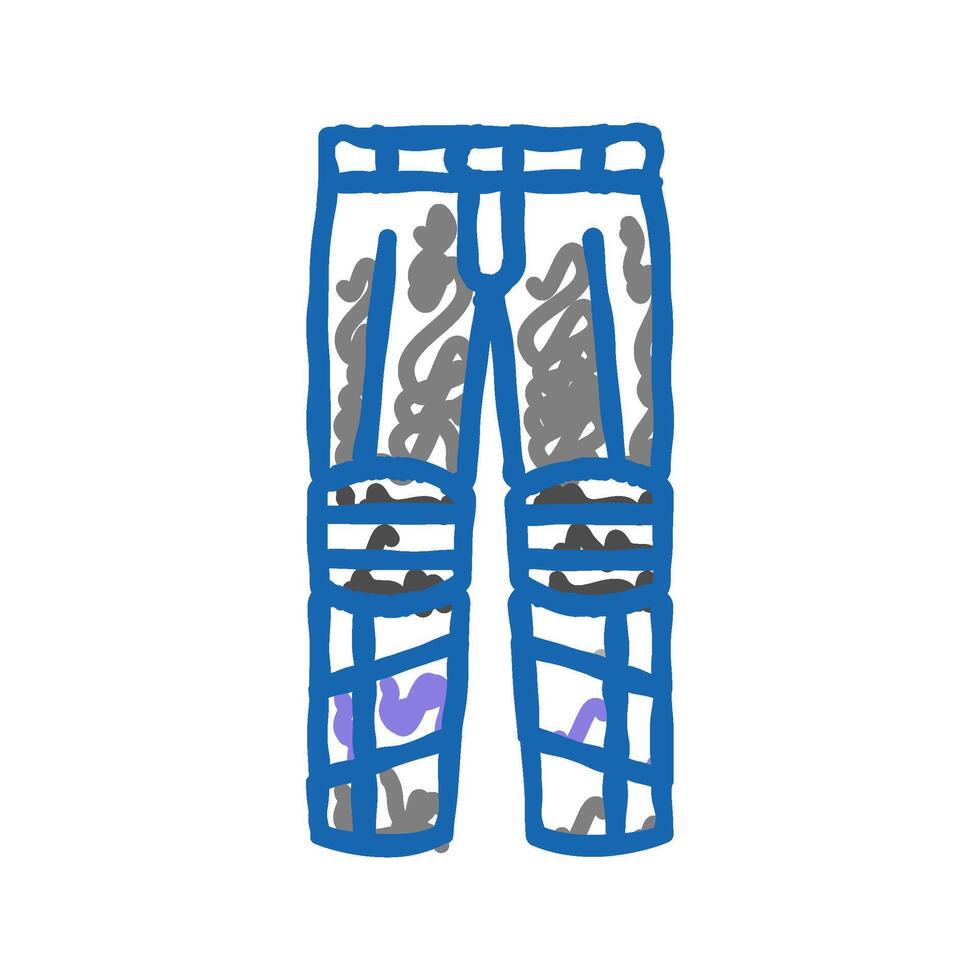 pants motorcycle icon doodle illustration vector